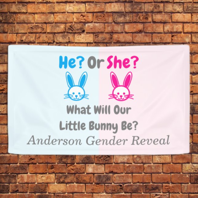 Banderoles Petit Bunny Gender Reveal (Créateur téléchargé)