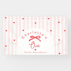 Banderoles Petit Chéri 1er Anniversaire Coquette Nœud