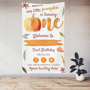 Banderoles Petit Citrouille Automne 1er anniversaire Accueil