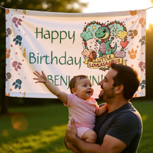 Banderoles Petit Dino Anniversaire Personnalisé