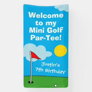 Banderoles Petit golf putt putt putt pour enfants fête d'anni