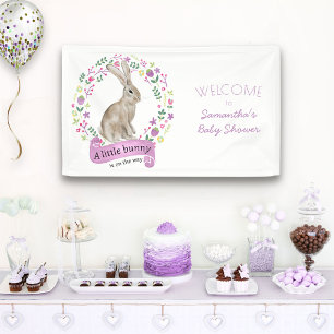 Banderoles Petit lapin lapin et joli Baby shower de fleurs