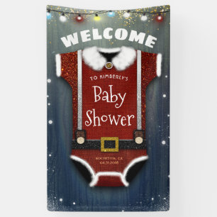 Banderoles Petit Père Noël Bodysuit pour bébé Douche d'hiver