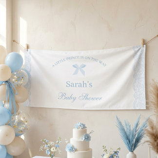 Banderoles Petit Prince Bébé Garçon Baby Shower en Dentelle B