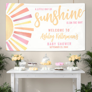 Banderoles Petit Rayon De Soleil Panneau De Bienvenue Baby Sh