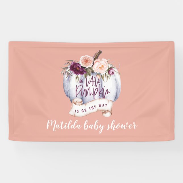 Banderoles Petite cascade citrouille baby shower de chute (Horizontal)
