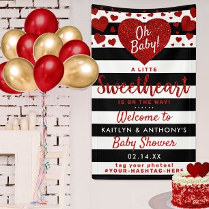 Banderoles Petite Chérie Fête Prénatale de la Saint-Valentin