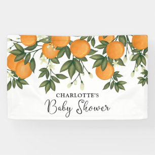 Banderoles Petite Cutie Baby shower Citrus Verdure orange