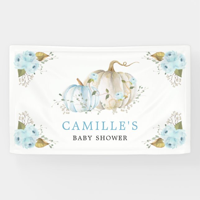 Banderoles Petite fête de Baby shower de garçon Citrouille (Horizontal)