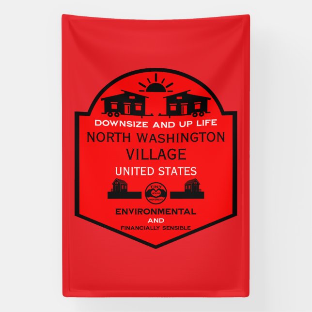 Banderoles Petite Maison Communautés éditable (Verticale)