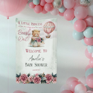 Banderoles Petite princesse Ours Bearly Wait Girl Baby shower