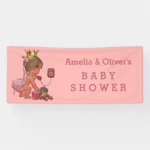 Banderoles Petite princesse sur le baby shower personnalisé