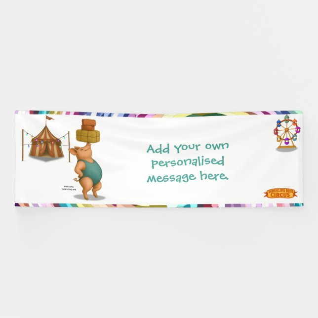 Banderoles Petra pig balancing act (Horizontal)