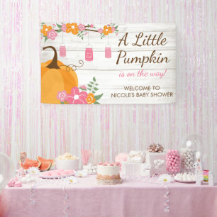 Banderoles Peu de baby shower de fille d'automne de pots de