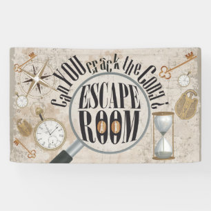 Banderoles Peux-tu casser le code ? Escape Room Game Party