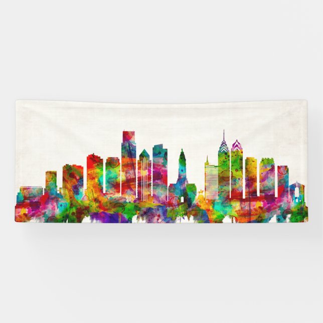 Banderoles Philadelphie Pennsylvania Skyline (Horizontal)