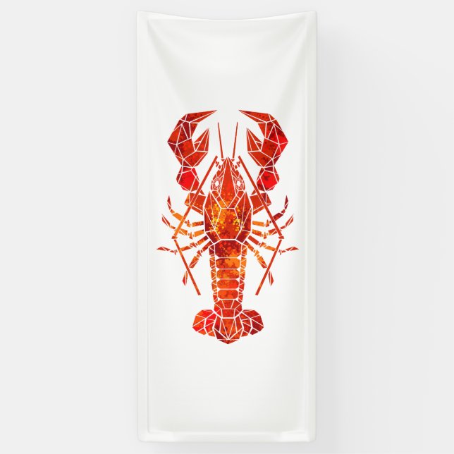Banderoles Phomard polygonal rouge (Vertical)