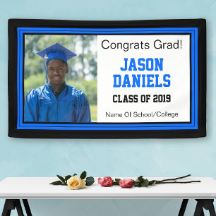 Banderoles Photo Blue and Black Grad One