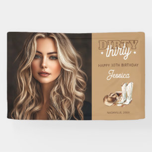 Banderoles Photo de 30e anniversaire Western Country Dirty Th
