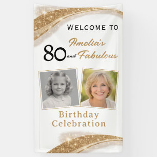Banderoles Photo de bienvenue d'anniversaire 80 ans et fabule