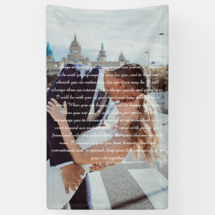 Banderoles Photo de couple avec voeux de mariage