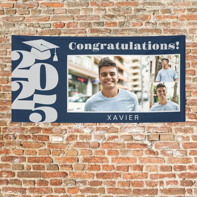 Banderoles Photo de diplôme noir et blanc (Créateur téléchargé)