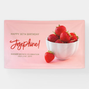 Banderoles Photo de fraise rouge pour fête d'anniversaire de