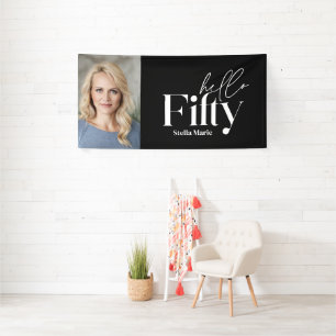 Banderoles Photo de typographie minimaliste moderne 50e anniv