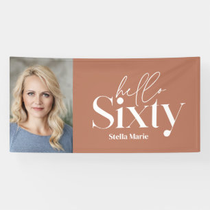 Banderoles Photo de typographie minimaliste moderne 60e anniv