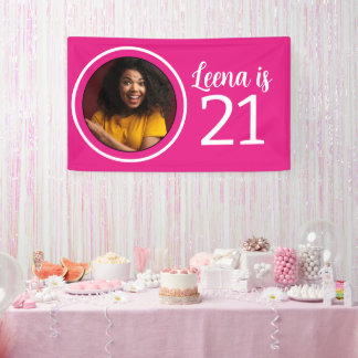 Banderoles Photo du 21e anniversaire Cadre