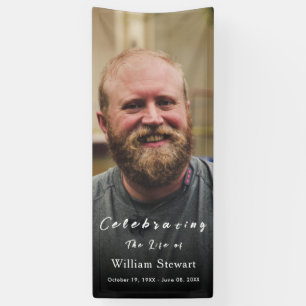 Banderoles Photo funéraire moderne   Célébration de la vie