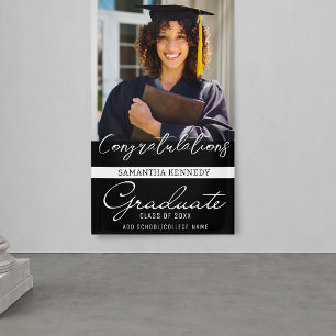 Banderoles Photo Graduation Congrats Grad Class Of 2025 Noir