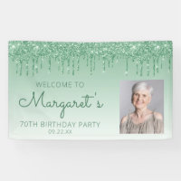 Photo personnalisé 70e anniversaire avec goutte de