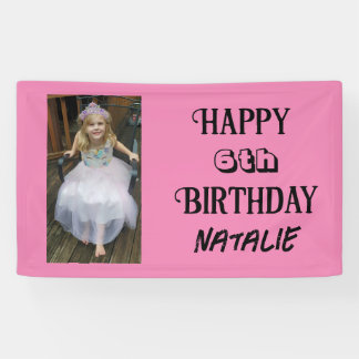 Banderoles Photo personnalisée et âge Joyeux anniversaire