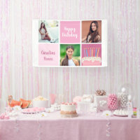 Photo Pretty Pink Collage Fête d'anniversaire des