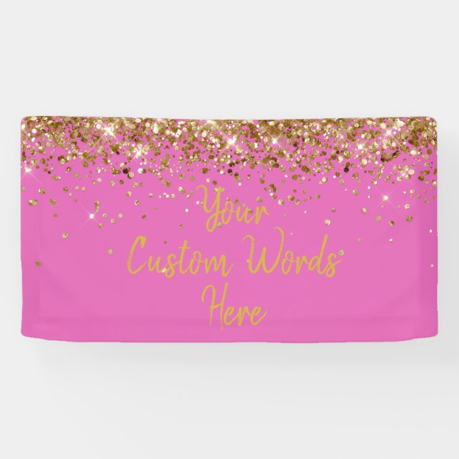 Banderoles Photobooth de fête d'anniversaire personnalisé ros (Horizontal)