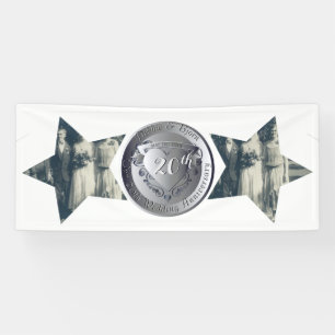 Banderoles Photos du 20e anniversaire du Mariage Platinum 2 é