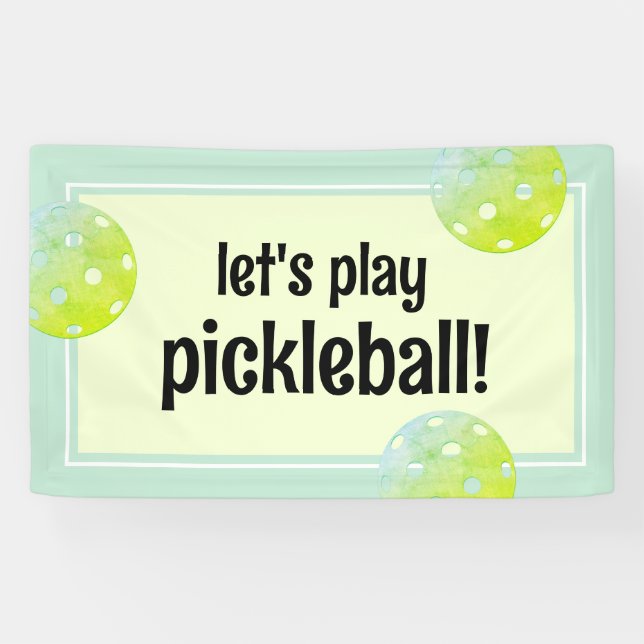 Banderoles Pickball Party Sports Green Custom (Horizontal)