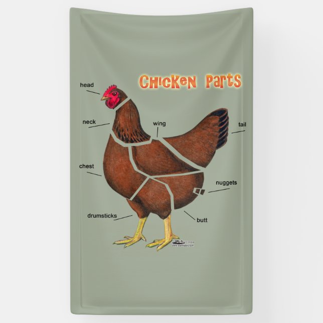 Banderoles Pièces de poulet (Vertical)