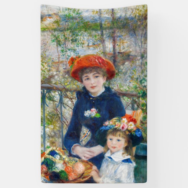 Banderoles Pierre-Auguste Renoir — Deux soeurs sur la terrass (Vertical)