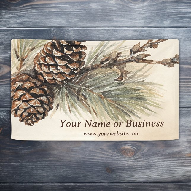 Banderoles Pinecones rustiques | Woodland Pine Cone Business (Rustic Pinecones  Woodland Pine Cone Business Banner)