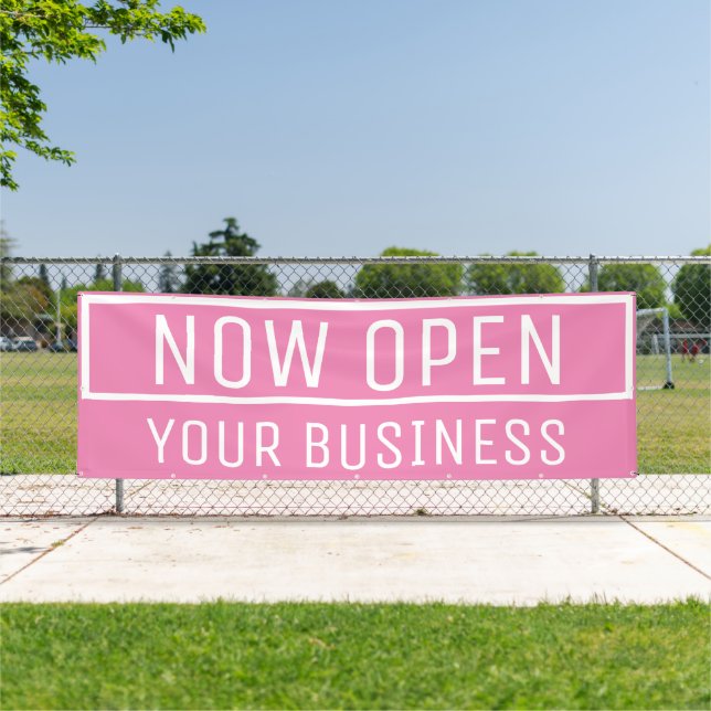 Banderoles Pink Now Open Banner (Insitu)