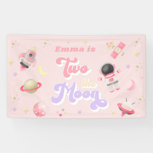 Banderoles Pink Two l'espace de la Lune Anniversaire