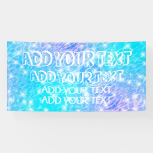 Banderoles Piscine fête d'été Plage fête d'eau ondulation