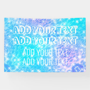 Banderoles Piscine fête d'été Plage fête d'eau ondulation