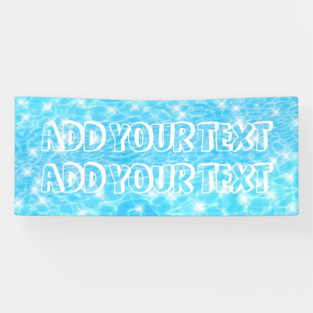 Banderoles Piscine fête d'été Plage fête tropicale (Horizontal)