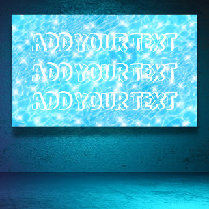 Banderoles Piscine plage fête estivale moderne chic