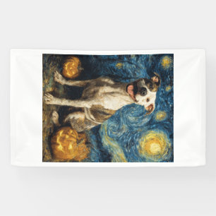 Banderoles Pit Bull Chien Mignon Halloween Jack O Lanterne Ci