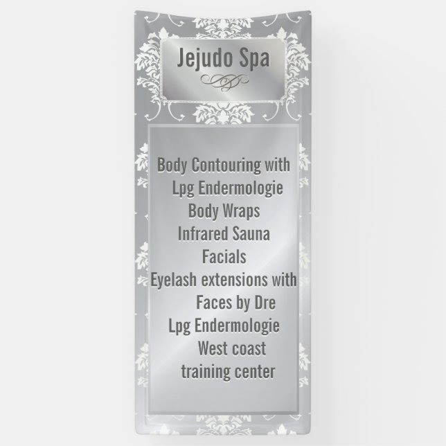 Banderoles PixDezines Damas blanc + ton argent (Vertical)