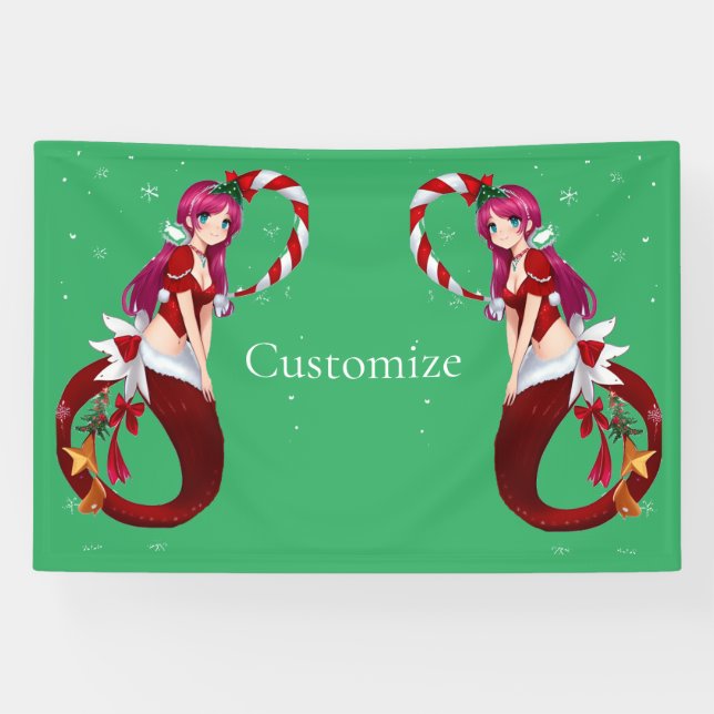 Banderoles Pixie de Noël Mermaid Thunder_Cove (Horizontal)